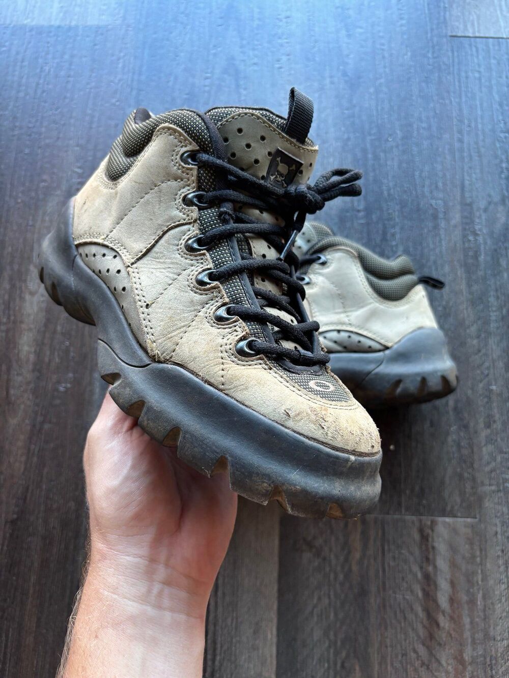 Vintage Y2K Oakley Chop Saw Leather Boots Shoes Mens 6.5 Womens 8 Read Details